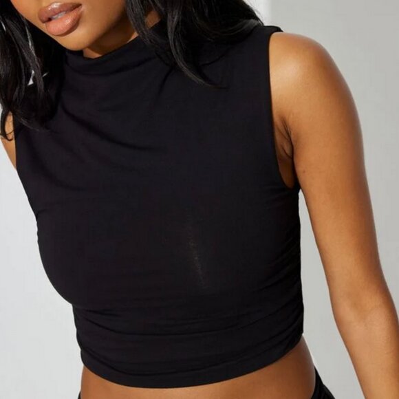 Garage Ruched Build Up Neck Top - Picture 1 of 5